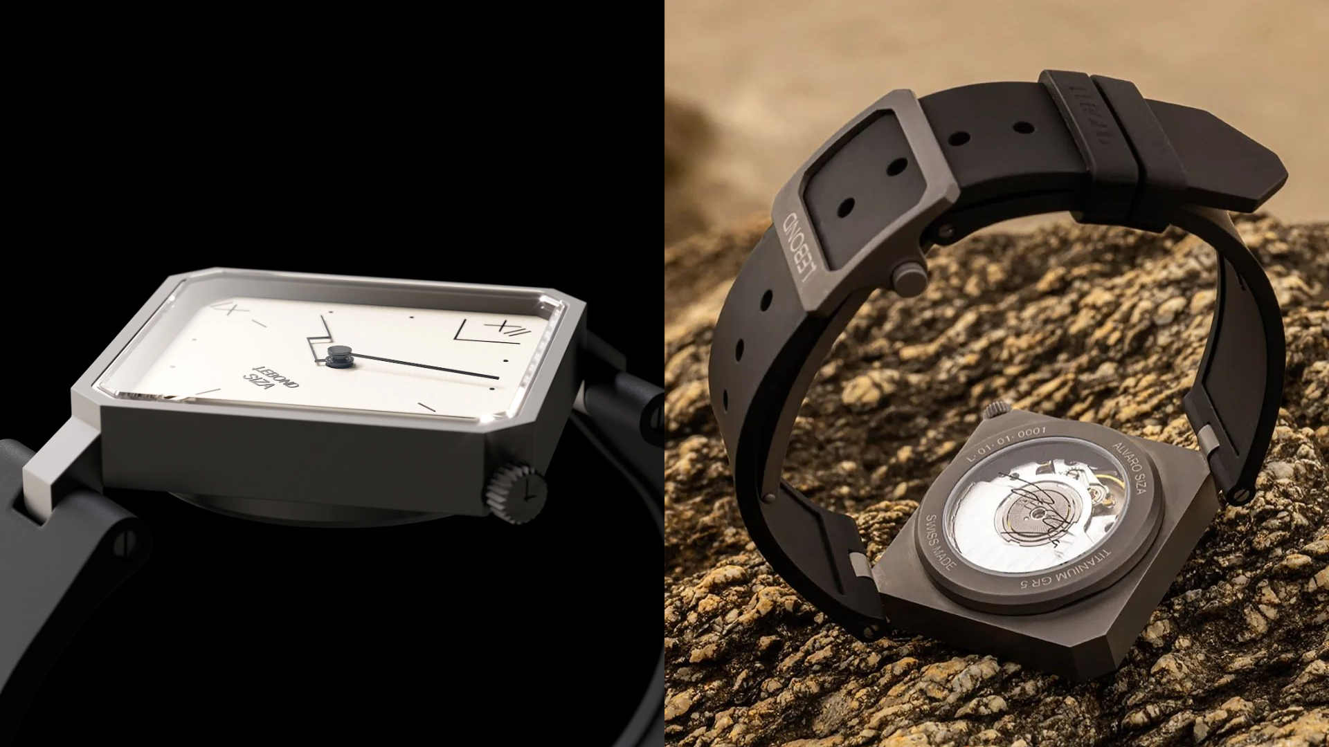 透視底蓋。錶背有Siza簽名。