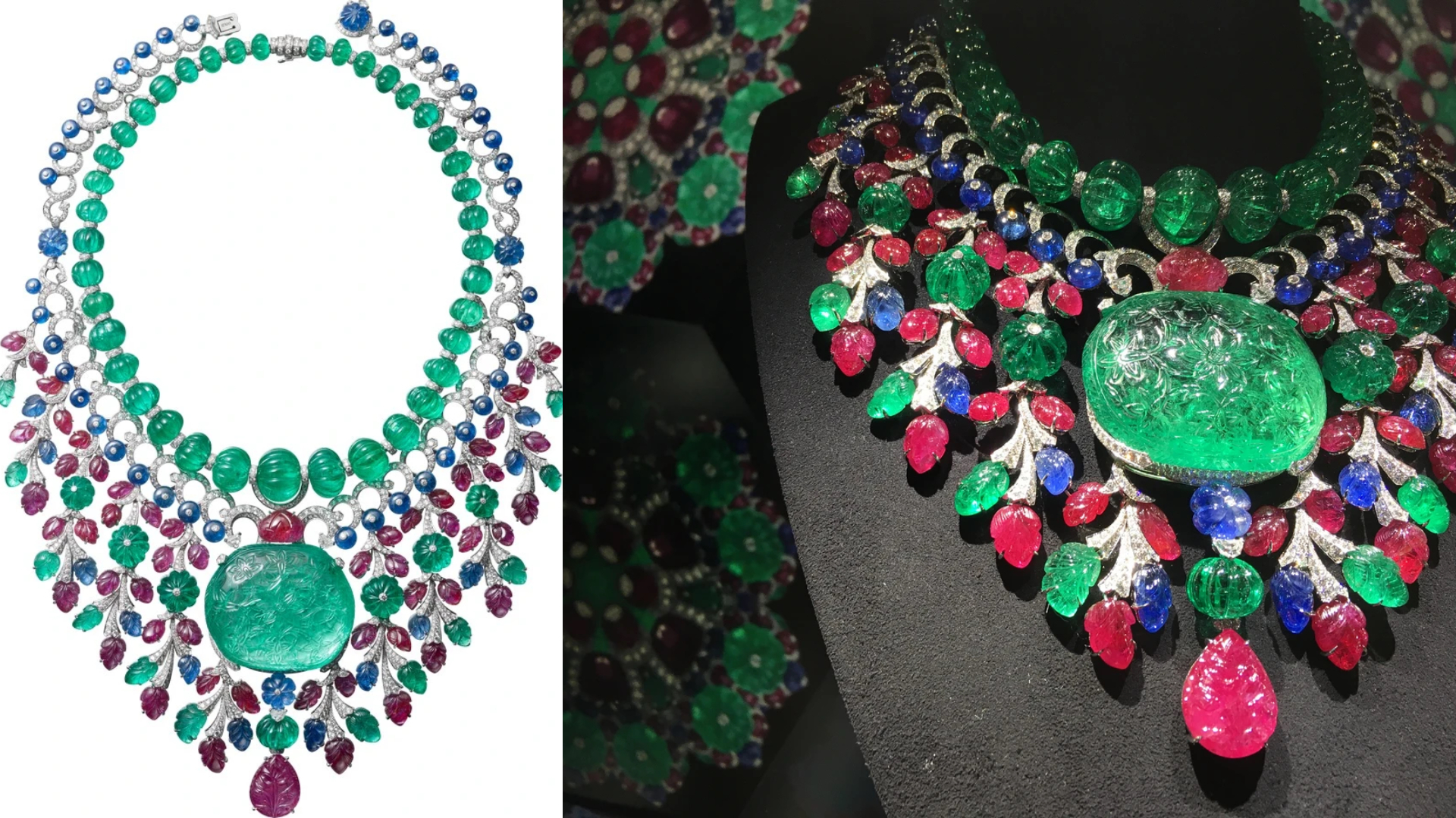 2016年發表之Rajasthan系列Tutti Frutti項鍊，主石136.97克拉枕形哥倫比亞祖母綠，共重343.68克拉阿富汗祖母綠圓珠、雕刻紅寶石、藍寶石、鑽石組成。